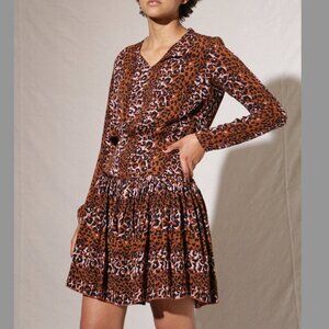 Scotch & Soda Brown and Black Leopard Print Mini Dress
